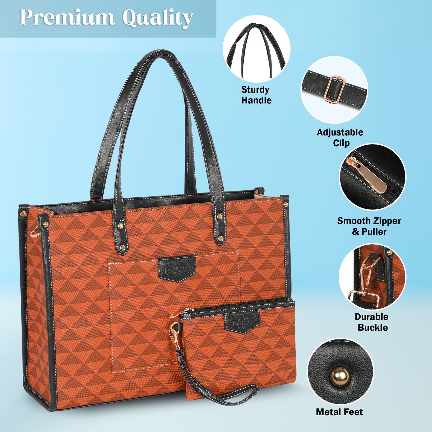 Women PU Laptop Tote bag 14 Inch College Bag Office Bag Briefcase Handbag (0081)