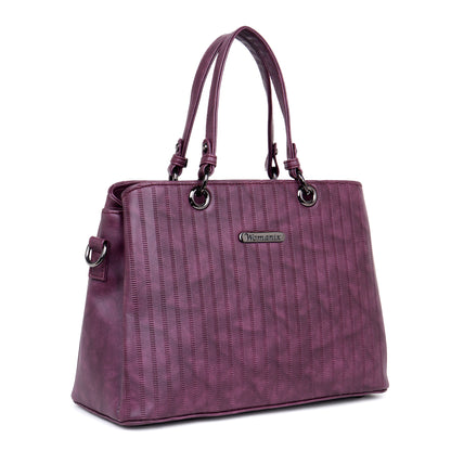 Womanix Tri- Compartment Handbag, Handbags for Women Large Capacity Tote Shoulder Bags for Ladies, double Handle Satchel Purse daily use, office (0101)