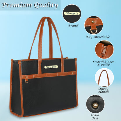 Women PU Laptop Tote bag 15 Inch College Bag Office Bag Briefcase Handbag (0078)