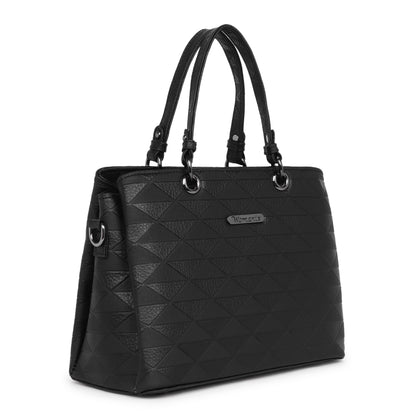 Womanix Tri- Compartment Handbag, Handbags for Women Large Capacity Tote Shoulder Bags for Ladies, double Handle Satchel Purse daily use, office (0101)