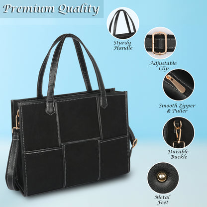 Women Canvas Laptop Tote Bag 14 inch Casual Briefcase Handbag