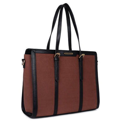 Womanix Canvas Laptop Tote Bags for Women, Work Bag, 15 inch tote for Women, Large Capacity Handbag for Office, School, Travel, Teacher Purse (0082)