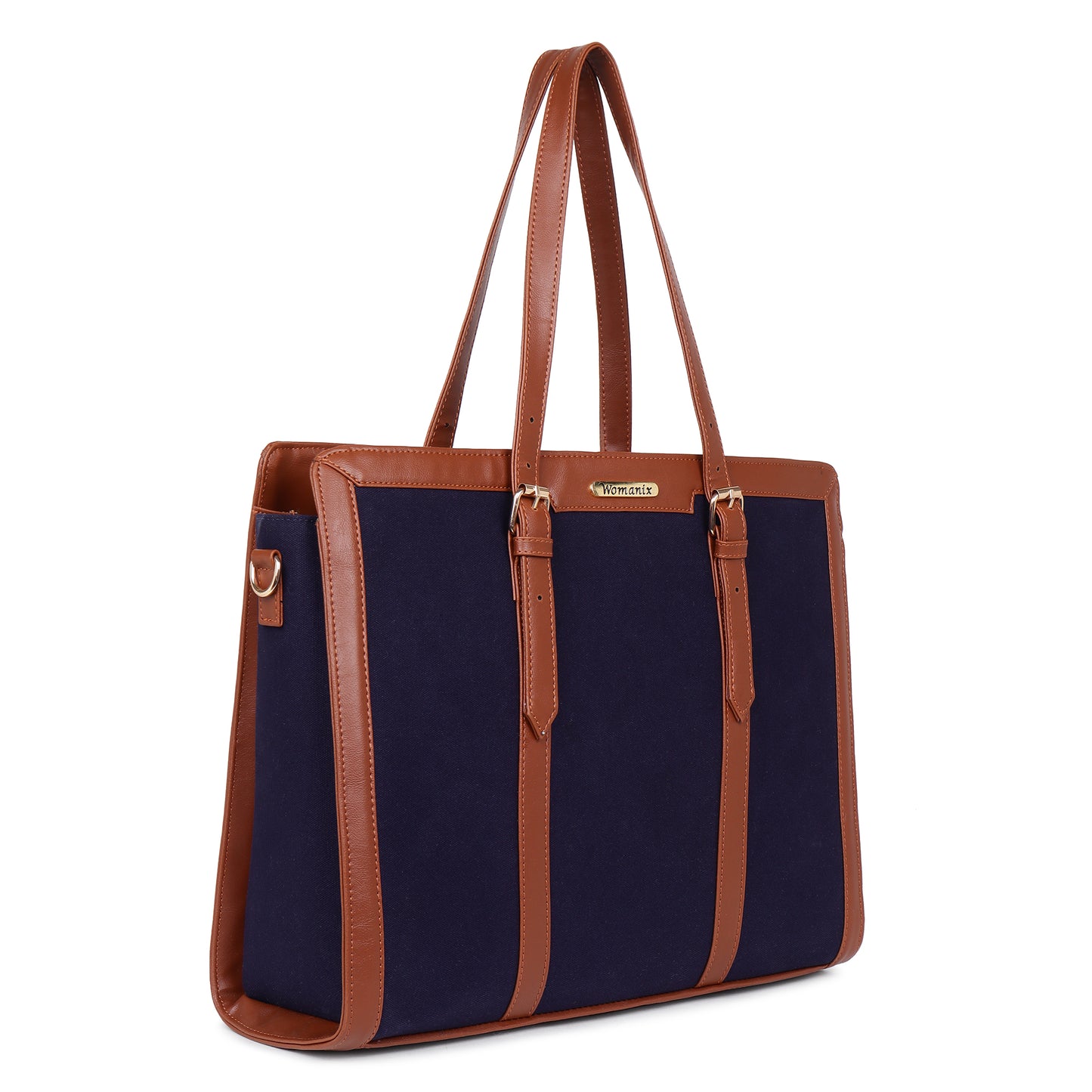 Womanix Canvas Laptop Tote Bags for Women, Work Bag, 15 inch tote for Women, Large Capacity Handbag for Office, School, Travel, Teacher Purse (0082)