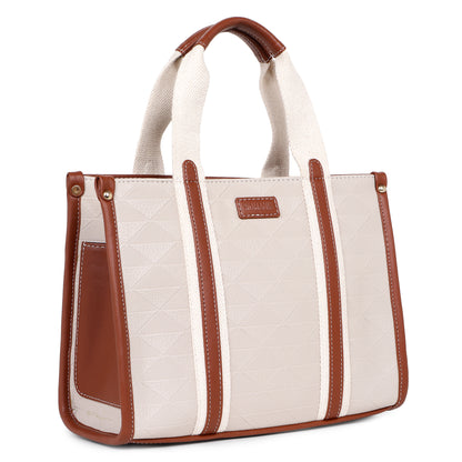 Womanix PU Laptop Tote Bags for Women with Front Pocket, Work Bag,15 inch tote for Women, Large Capacity Handbag for Office, School, Travel, Teacher Purse (Beige Tan) (0096)