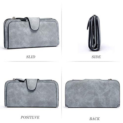 Womanix Women's Tri-fold Fashion Card Coin Holder Ladies Long Purse Clutch Wallet