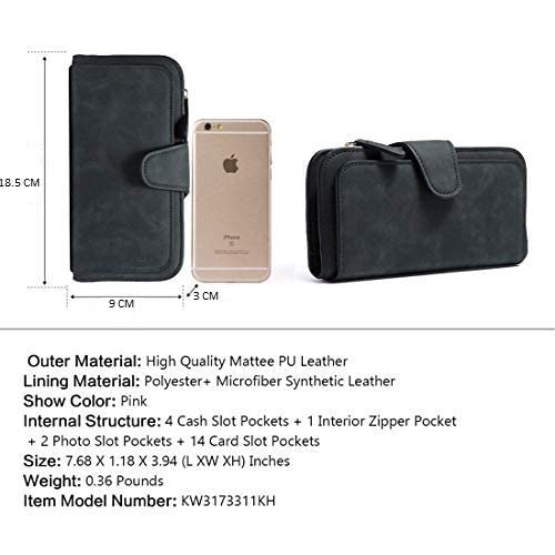 Womanix Women's Tri-fold Fashion Card Coin Holder Ladies Long Purse Clutch Wallet