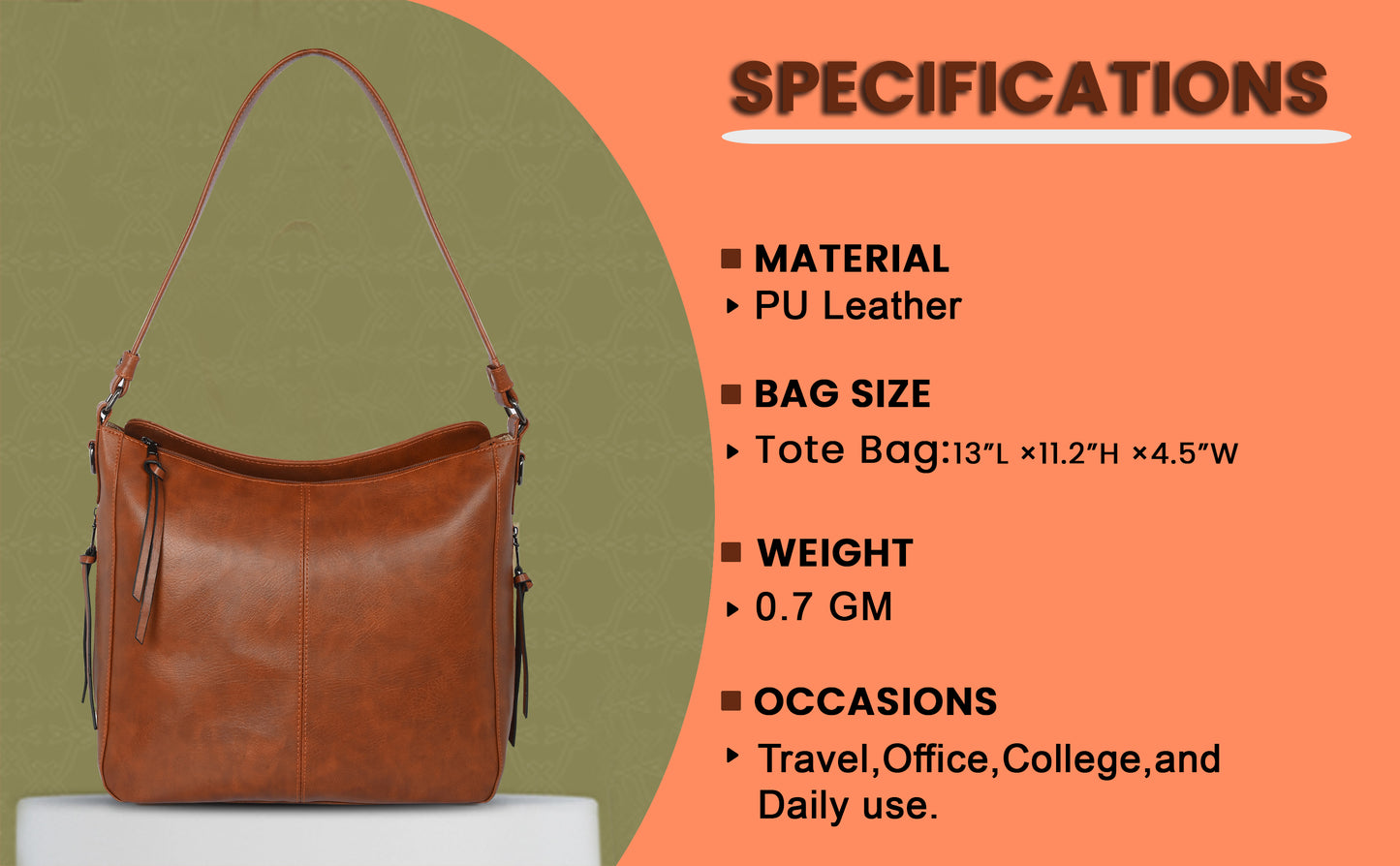 Womanix Hobo Bag for Women PU Leather Shoulder Bags (0083)