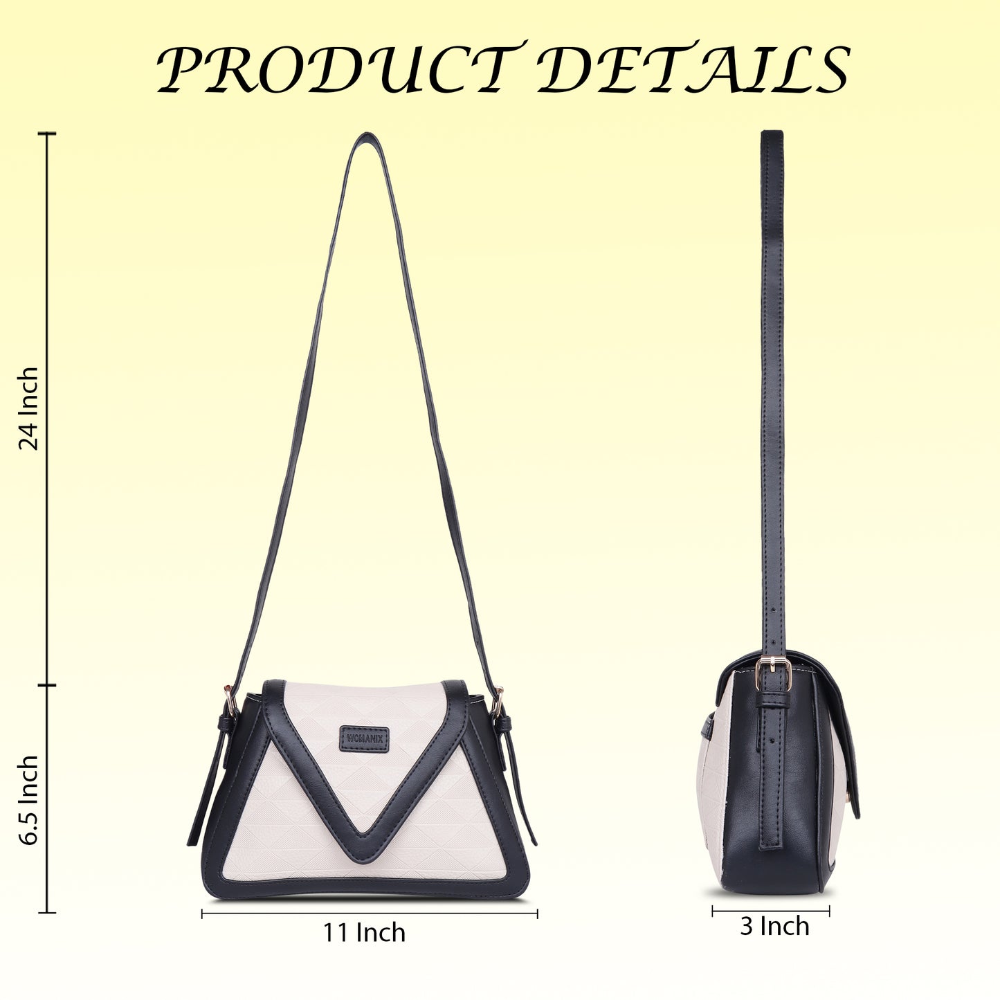 Womanix Premium Leather Triangle Shape Sling Bag for Women Bag Crossbody Strap Phone Wallet Shoulder Bag Ladies Purse (0110)