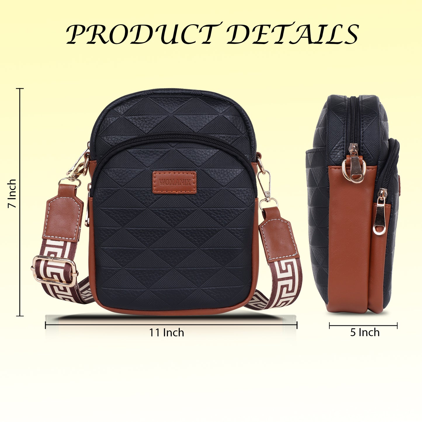 Womanix Small Crossbody Cell Phone Bag for Women, Mini Over Shoulder Handbag Purse Women’s Mobile Sling Bag with Holder Wallet. (0106)
