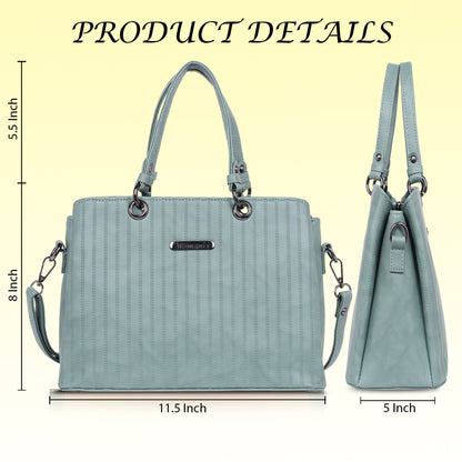 Womanix Tri- Compartment Handbag, Handbags for Women Large Capacity Tote Shoulder Bags for Ladies, double Handle Satchel Purse daily use, office (0101)