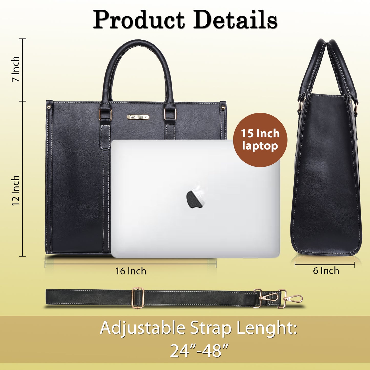Womanix Canvas Tote Bag for Women | Fits Upto 14" Laptop Bag | Ladies Purse Handbags(92)