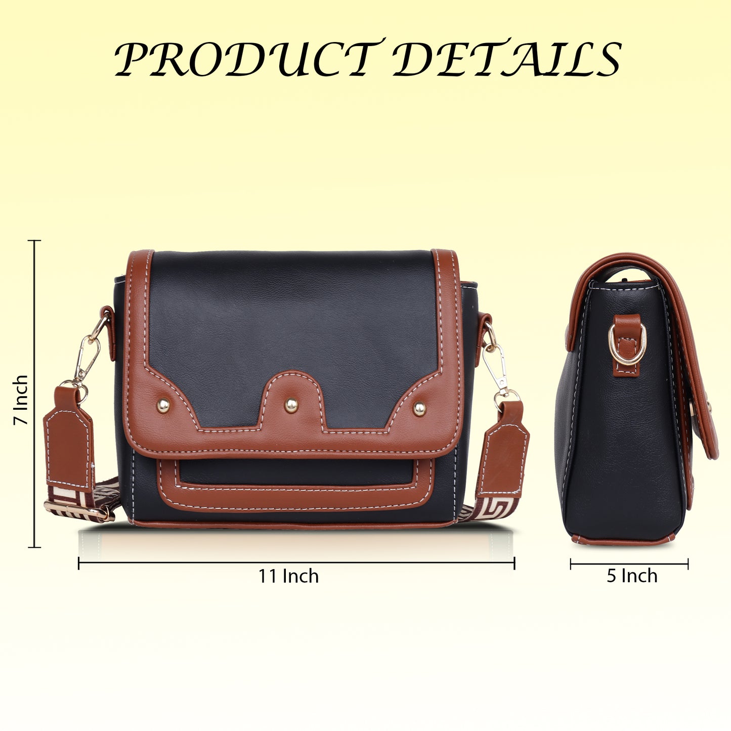 Womanix Faux-Leather Women's Sling Bag Casual Handbags Ladies Purse, Girls Cross Body Shoulder Bag (0108)