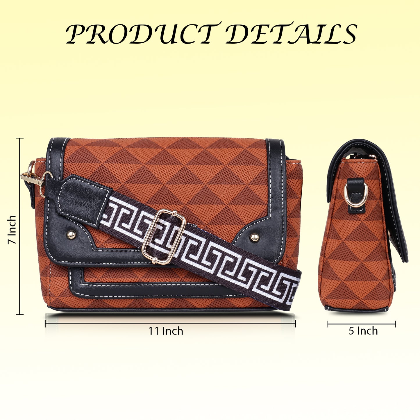 Womanix Crossbody Sling Bag Lightweight & Spacious with Adjustable Strap Stylish & Ideal for Travel & Work Premium Ladies Purse Mobile Phone Wallet Shoulder Bag (107)