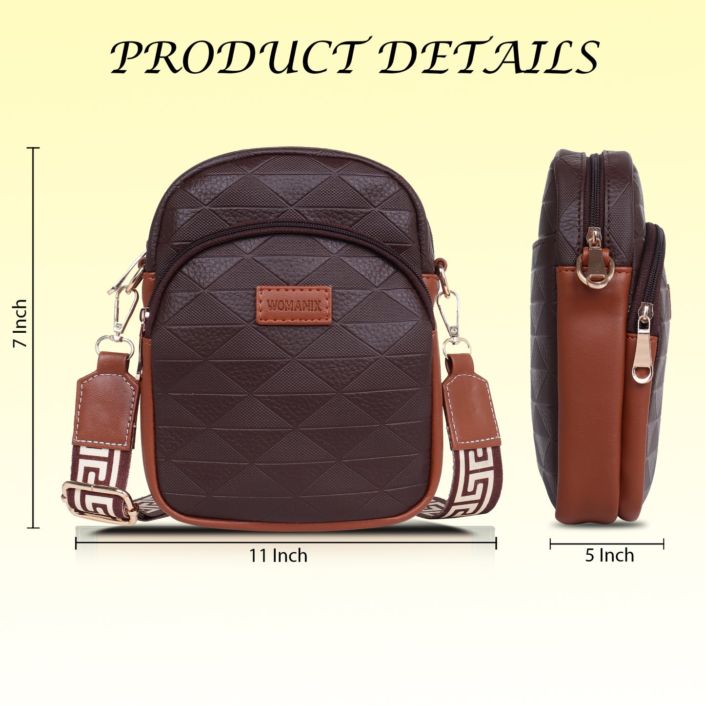 Womanix Small Crossbody Cell Phone Bag for Women, Mini Over Shoulder Handbag Purse Women’s Mobile Sling Bag with Holder Wallet. (0106)