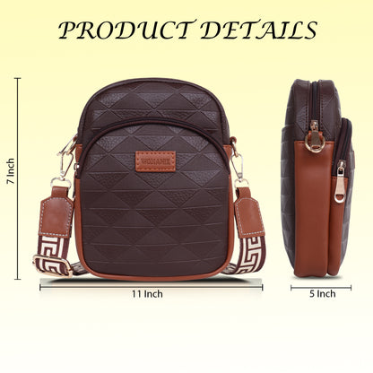 Womanix Small Crossbody Cell Phone Bag for Women, Mini Over Shoulder Handbag Purse Women’s Mobile Sling Bag with Holder Wallet. (0106)
