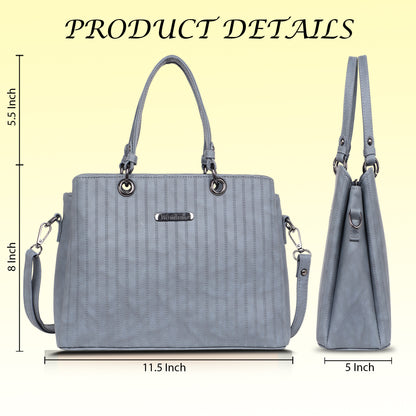Womanix Tri- Compartment Handbag, Handbags for Women Large Capacity Tote Shoulder Bags for Ladies, double Handle Satchel Purse daily use, office (0101)
