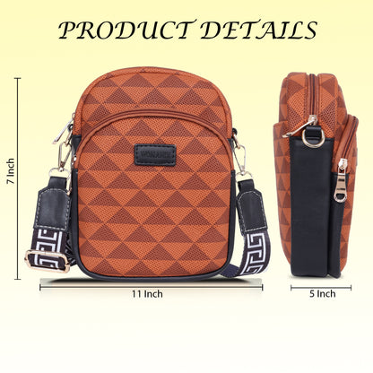Womanix Small Crossbody Cell Phone Bag for Women, Mini Over Shoulder Handbag Purse Women’s Mobile Sling Bag with Holder Wallet. (0106)