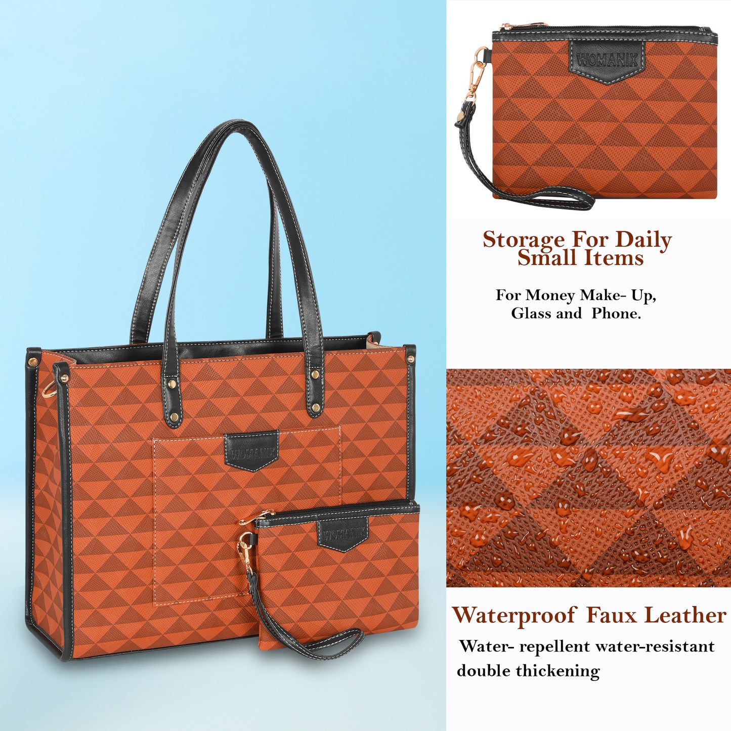 Women PU Laptop Tote bag 14 Inch College Bag Office Bag Briefcase Handbag (0081)