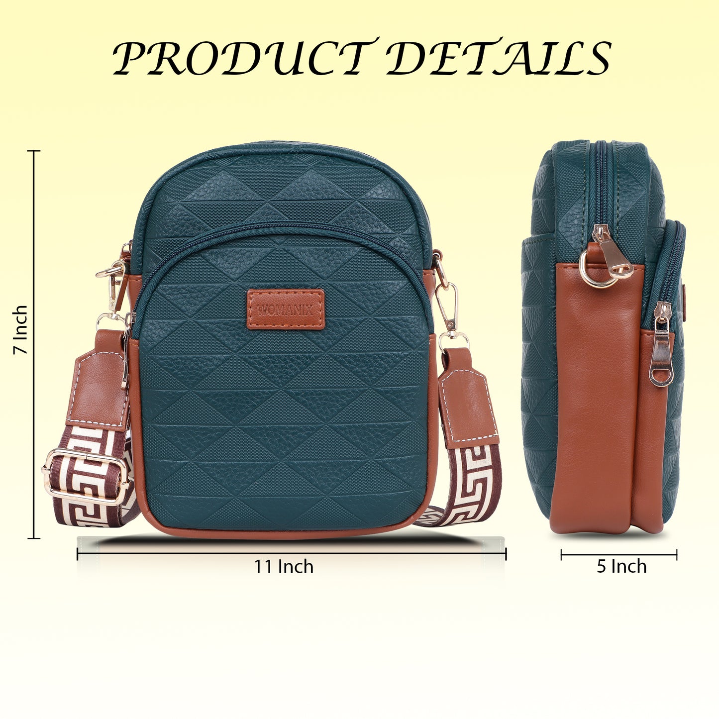 Womanix Small Crossbody Cell Phone Bag for Women, Mini Over Shoulder Handbag Purse Women’s Mobile Sling Bag with Holder Wallet. (0106)
