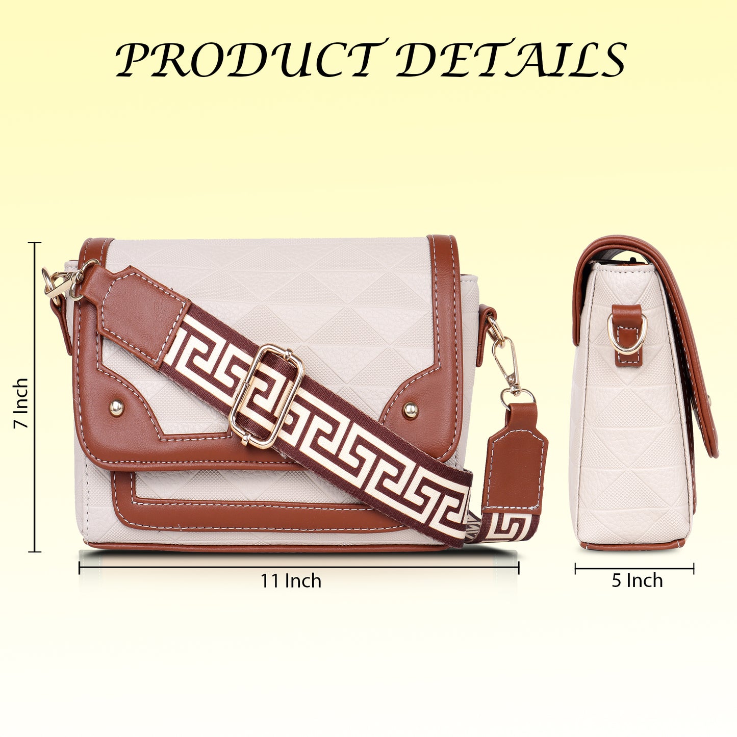 Womanix Crossbody Sling Bag Lightweight & Spacious with Adjustable Strap Stylish & Ideal for Travel & Work Premium Ladies Purse Mobile Phone Wallet Shoulder Bag (107)