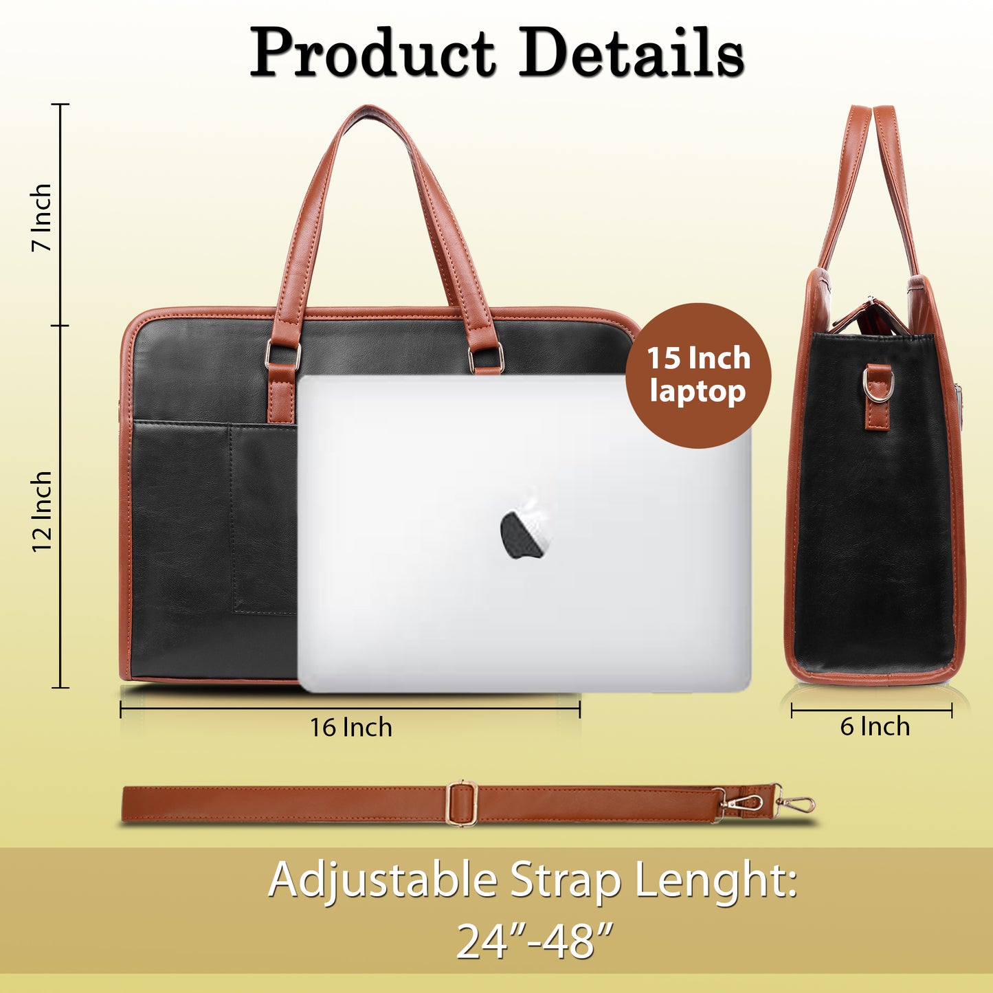Womanix Tote Bag Business Briefcase Bag Messenger College Bags for Men and Women I Tablet Laptop Upto 14 Inch (88)
