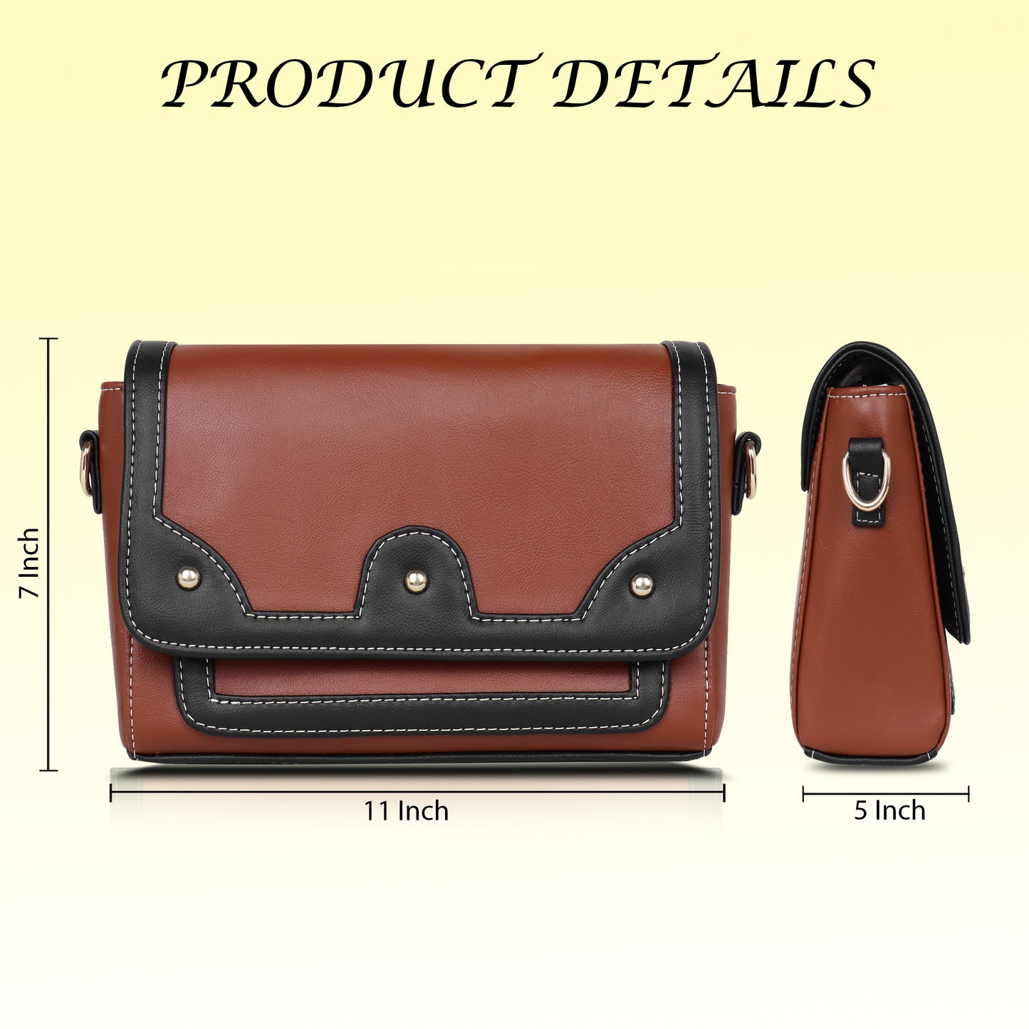 Womanix Faux-Leather Women's Sling Bag Casual Handbags Ladies Purse, Girls Cross Body Shoulder Bag (0108)