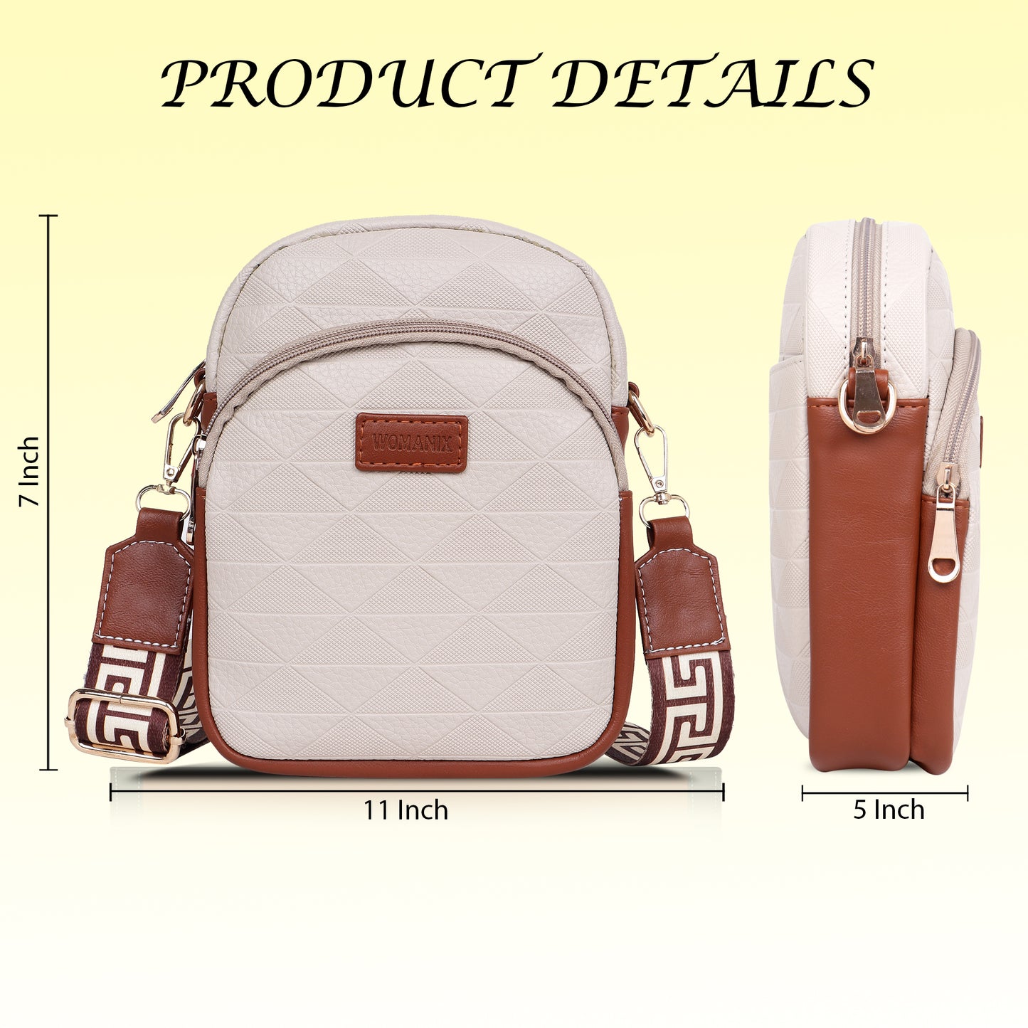 Womanix Small Crossbody Cell Phone Bag for Women, Mini Over Shoulder Handbag Purse Women’s Mobile Sling Bag with Holder Wallet. (0106)