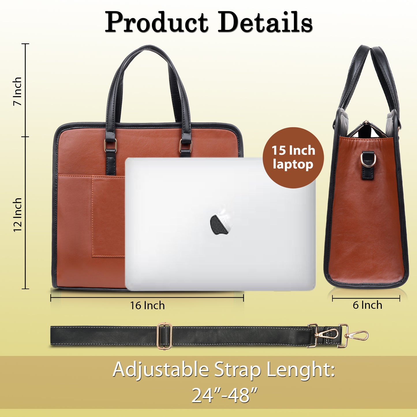 Womanix Tote Bag Business Briefcase Bag Messenger College Bags for Men and Women I Tablet Laptop Upto 14 Inch (88)