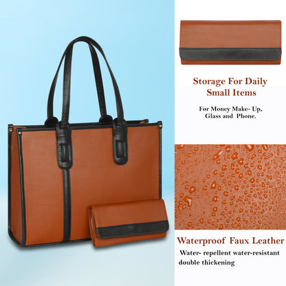 Women PU Laptop Tote bag 15 Inch College Bag Office Bag Briefcase Handbag (0079)