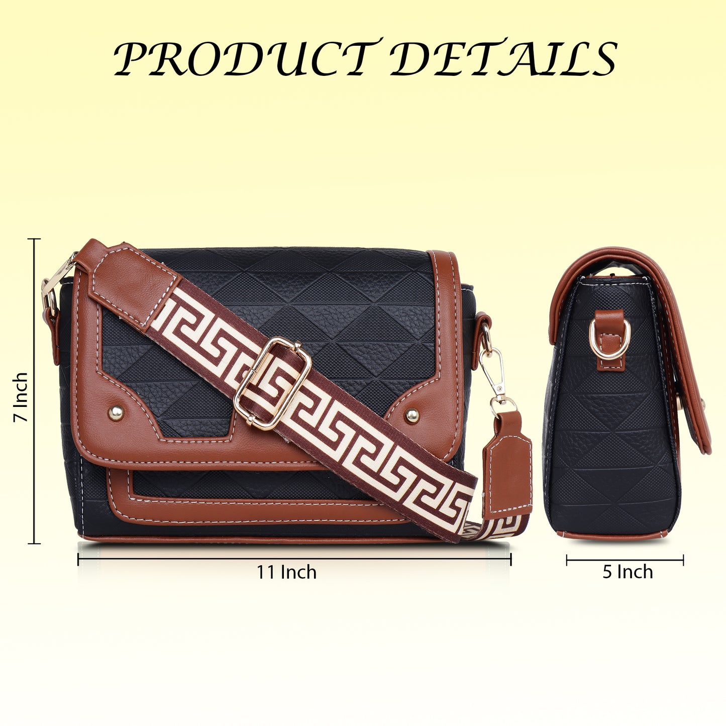 Womanix Crossbody Sling Bag Lightweight & Spacious with Adjustable Strap Stylish & Ideal for Travel & Work Premium Ladies Purse Mobile Phone Wallet Shoulder Bag (107)