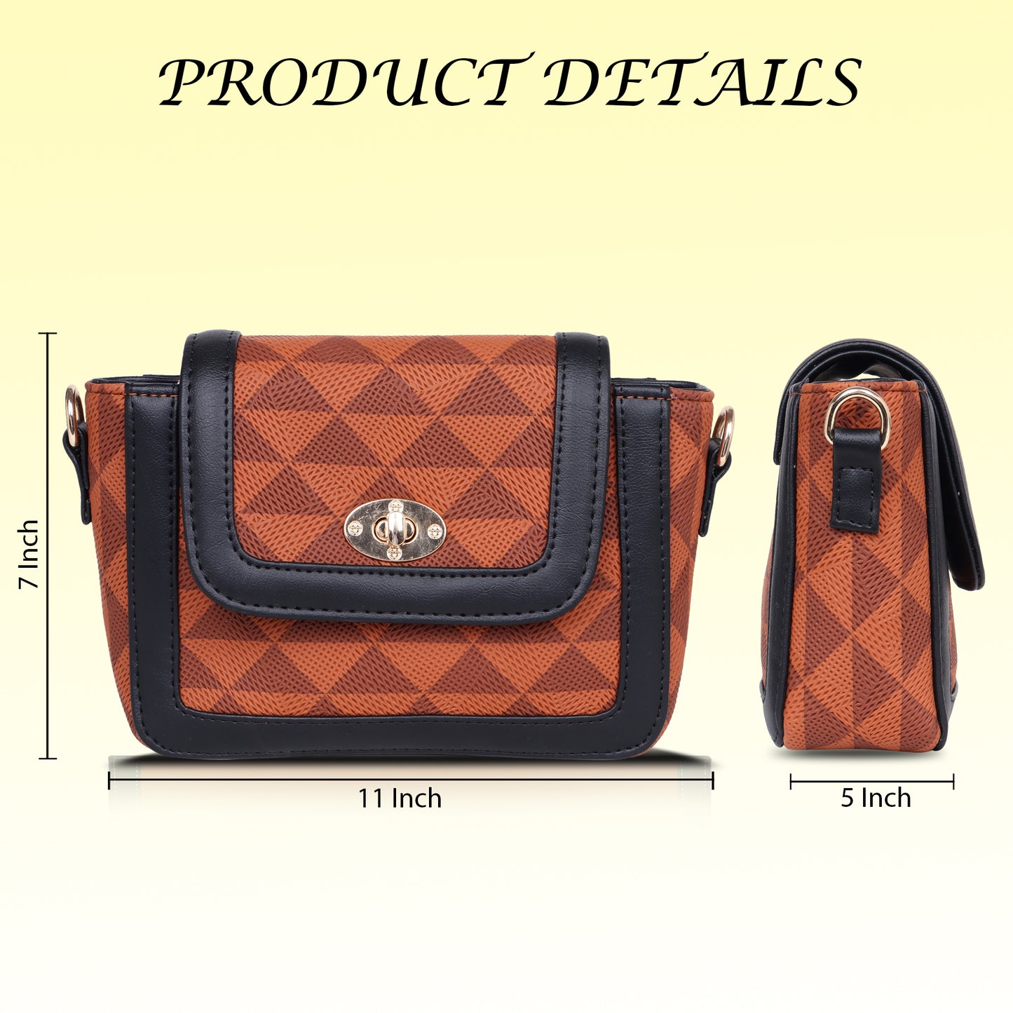 Womanix Women's Girls Cross Body Sling Bag Ladies Purse Handbags, Premium Leather Sling Bag Comfortable & Ideal for Everyday Use (0111)