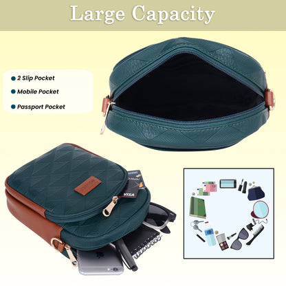 Womanix Small Crossbody Cell Phone Bag for Women, Mini Over Shoulder Handbag Purse Women’s Mobile Sling Bag with Holder Wallet. (0106)