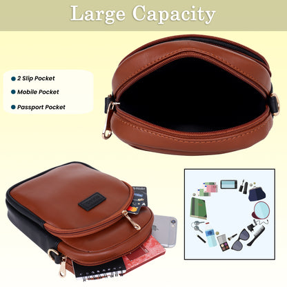 Womanix Crossbody PU Sling Bag for daily use, shoulder sling Bag with Ajustable Strap, Small Trendy Sling Crossbody Bag, party sling, casual, travel, outing (0105)