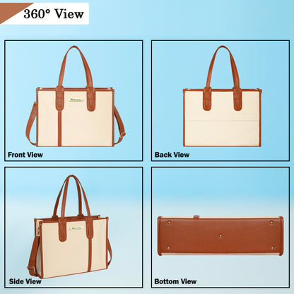 Women PU Laptop Tote bag 15 Inch College Bag Office Bag Briefcase Handbag (0080)