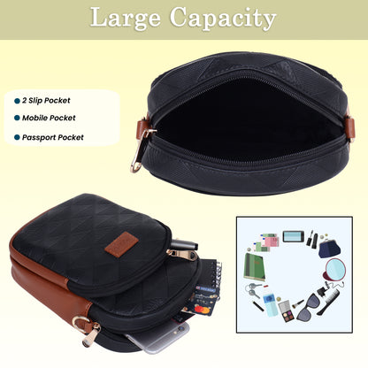 Womanix Small Crossbody Cell Phone Bag for Women, Mini Over Shoulder Handbag Purse Women’s Mobile Sling Bag with Holder Wallet. (0106)