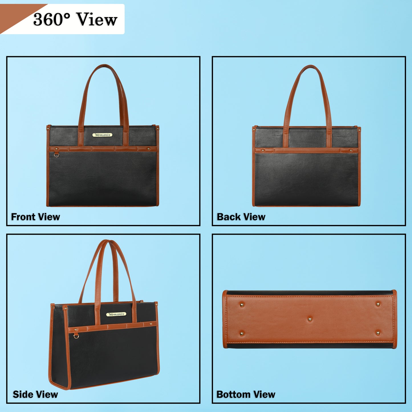 Women PU Laptop Tote bag 15 Inch College Bag Office Bag Briefcase Handbag (0078)