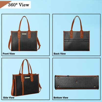 Women PU Laptop Tote bag 15 Inch College Bag Office Bag Briefcase Handbag (0079)