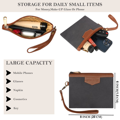 Canvas Laptop Tote Bag 14 inch Casual Briefcase Handbag