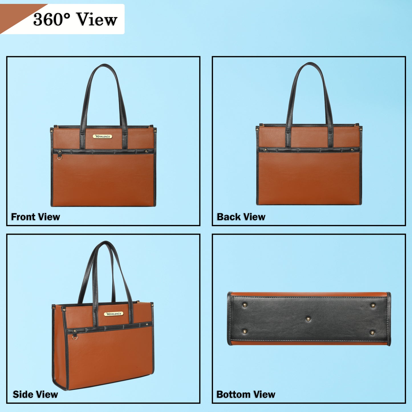 Women PU Laptop Tote bag 15 Inch College Bag Office Bag Briefcase Handbag (0078)