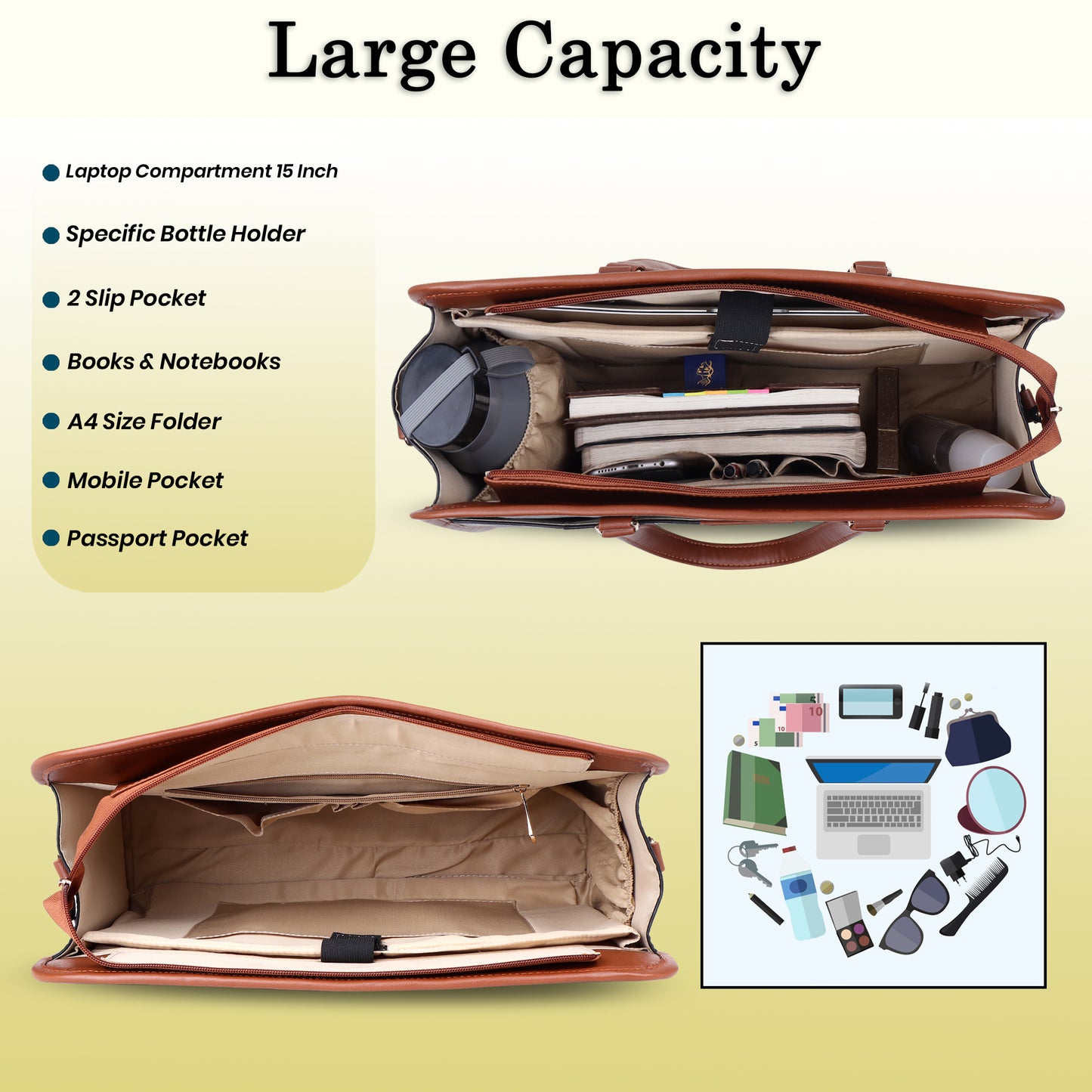 Womanix Tote Bag Business Briefcase Bag Messenger College Bags for Men and Women I Tablet Laptop Upto 14 Inch (88)