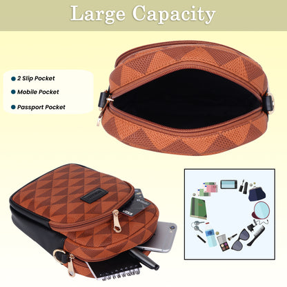 Womanix Small Crossbody Cell Phone Bag for Women, Mini Over Shoulder Handbag Purse Women’s Mobile Sling Bag with Holder Wallet. (0106)
