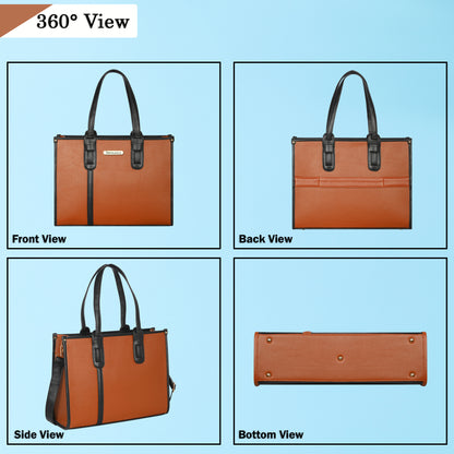 Women PU Laptop Tote bag 15 Inch College Bag Office Bag Briefcase Handbag (0079)