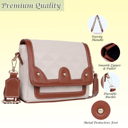 Womanix Crossbody Sling Bag Lightweight & Spacious with Adjustable Strap Stylish & Ideal for Travel & Work Premium Ladies Purse Mobile Phone Wallet Shoulder Bag (107)