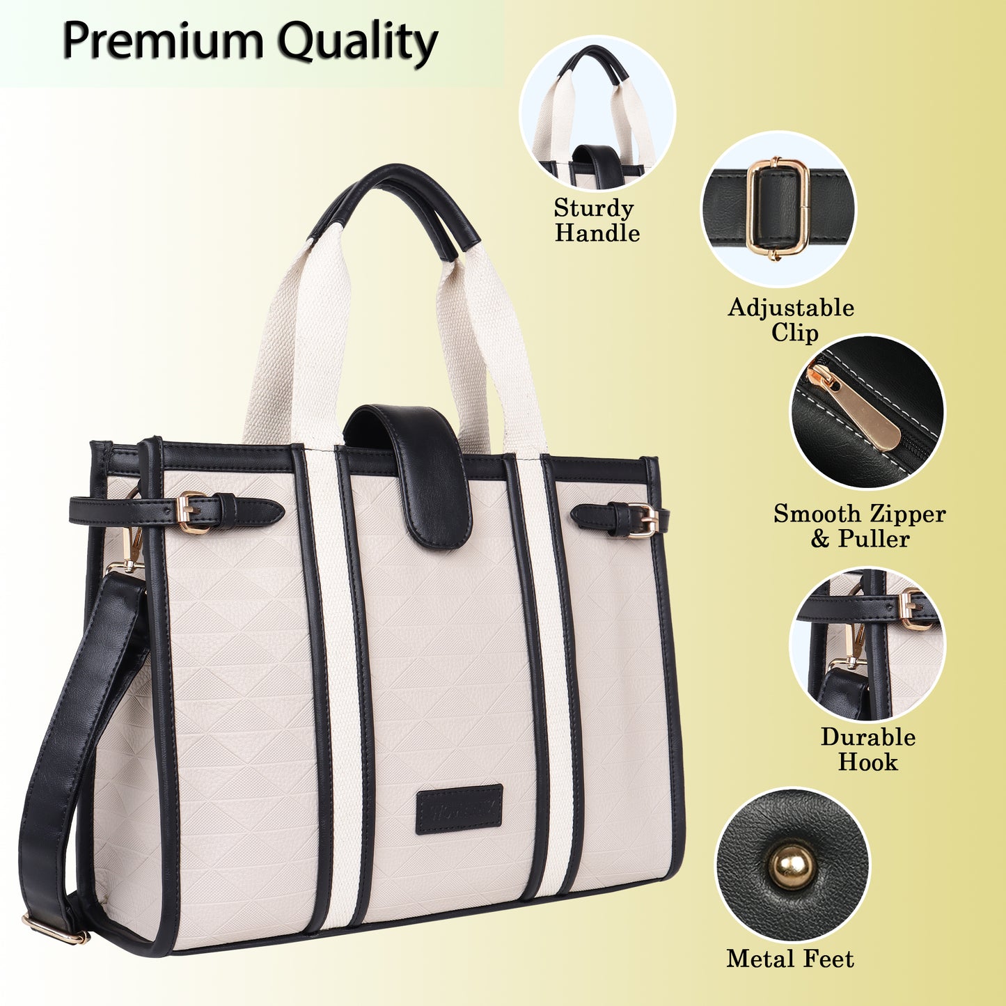 Womanix PU Laptop Tote Bags for Women, Work Bag, 15 inch tote for Women(90)