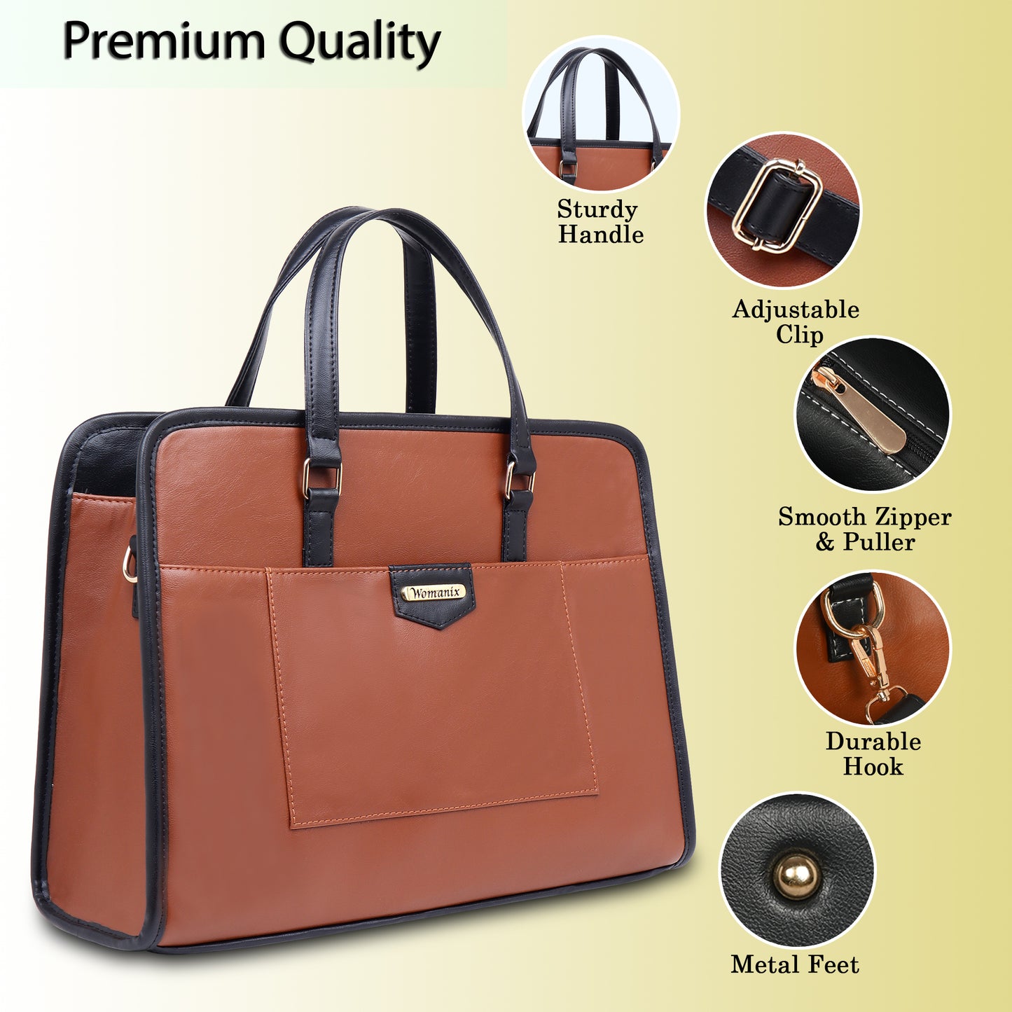 Womanix Tote Bag Business Briefcase Bag Messenger College Bags for Men and Women I Tablet Laptop Upto 14 Inch (88)