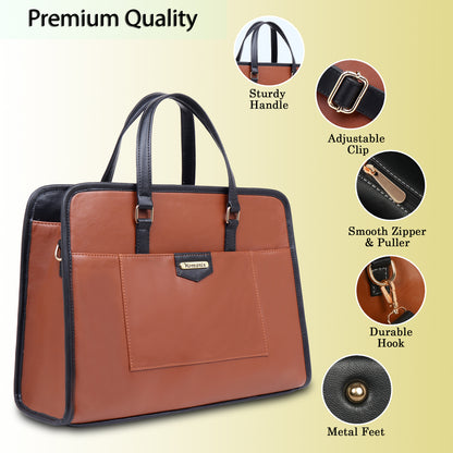 Womanix Tote Bag Business Briefcase Bag Messenger College Bags for Men and Women I Tablet Laptop Upto 14 Inch (88)