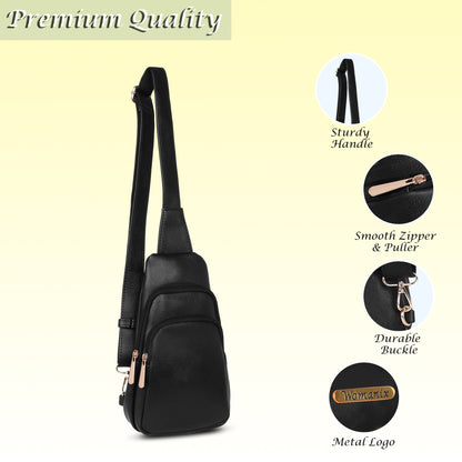 Womanix Waist Bag for Men Women | Cross Body Fanny Pack Sling Bag for Hiking, Travel, Camping, Outdoor Sports, Cycling | Money Belt with Adjustable Strap (104)