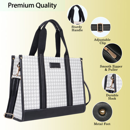 Womanix PU Laptop Tote Bags for Women, Work Bag,15 inch tote for Women, Large Capacity Handbag for Office, School, Travel, Teacher Purse, Marketing,daily use (0099)