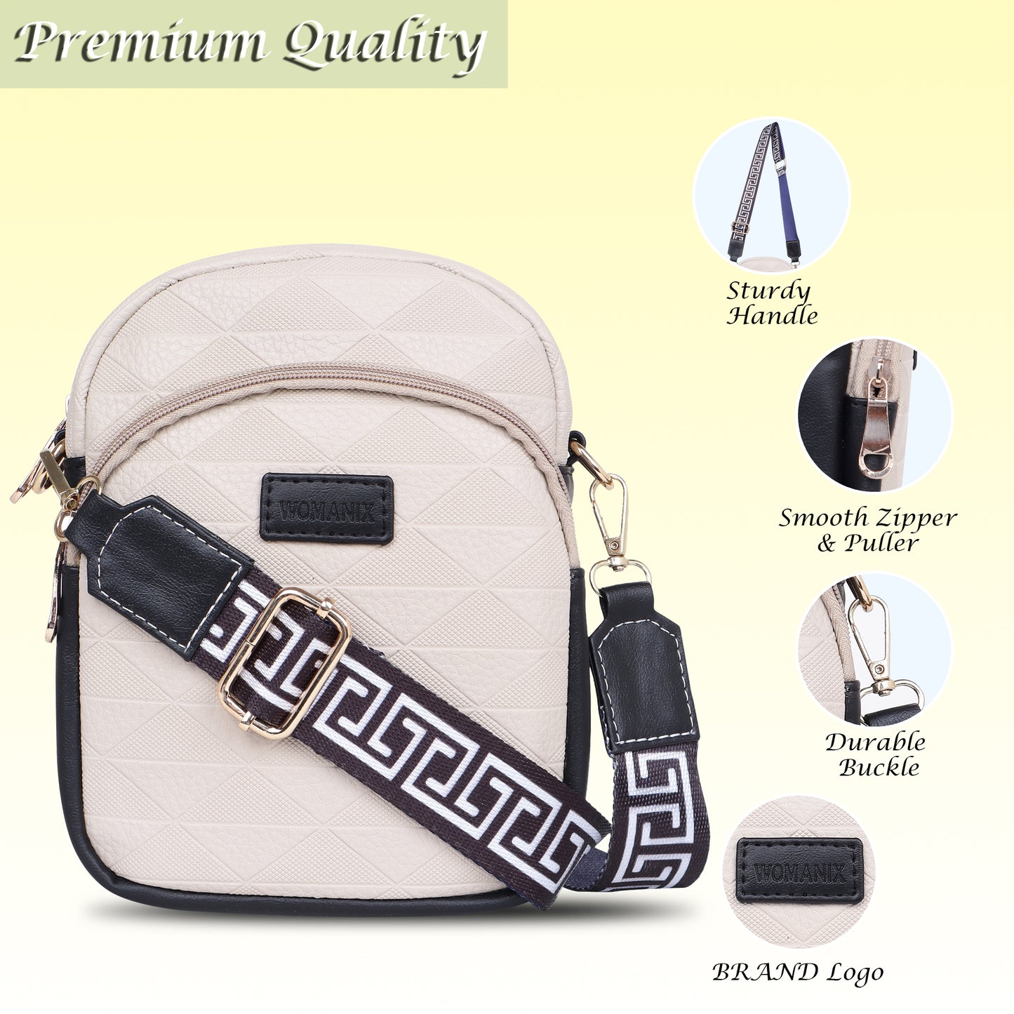 Womanix Small Crossbody Cell Phone Bag for Women, Mini Over Shoulder Handbag Purse Women’s Mobile Sling Bag with Holder Wallet. (0106)