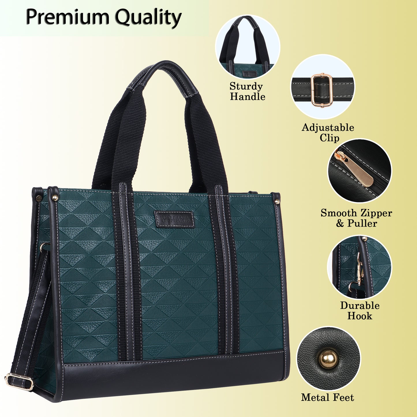 Womanix PU Laptop Tote Bags for Women, Work Bag,15 inch tote for Women, Large Capacity Handbag for Office, School, Travel, Teacher Purse, Marketing,daily use (0099)